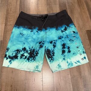 Quiksilver Blue and Black Board Shorts